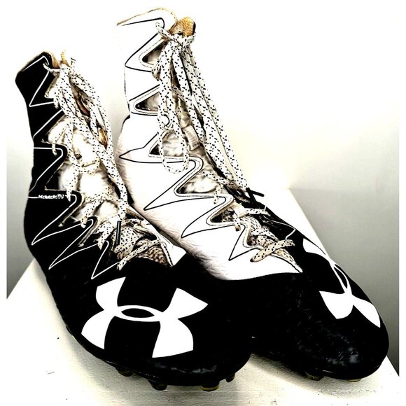 Under Armour Mens Football Cleats Highlight Clutchfit 1269693-001 Black Size 13 - Picture 1 of 12